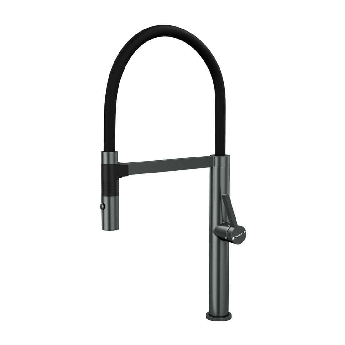 Misturador Monocomando Debacco para Cozinha com Imã Grey em design sofisticado e acabamento escovado.